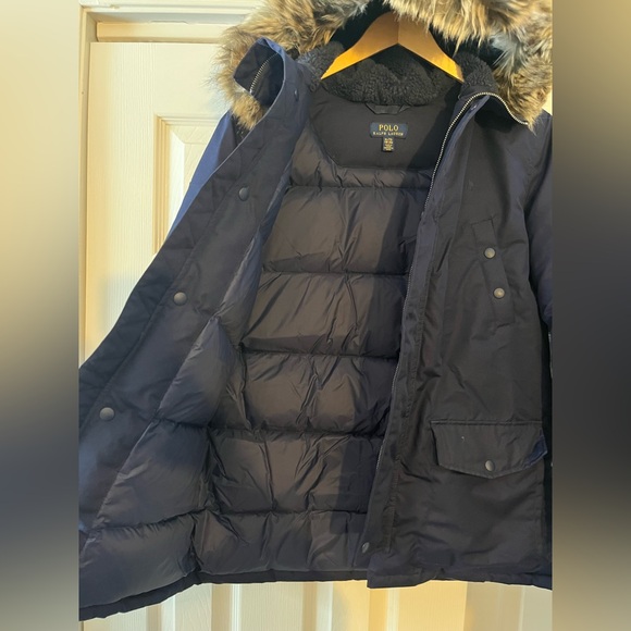 Boys Ralph Lauren Navy Blue Coat - Picture 4 of 7